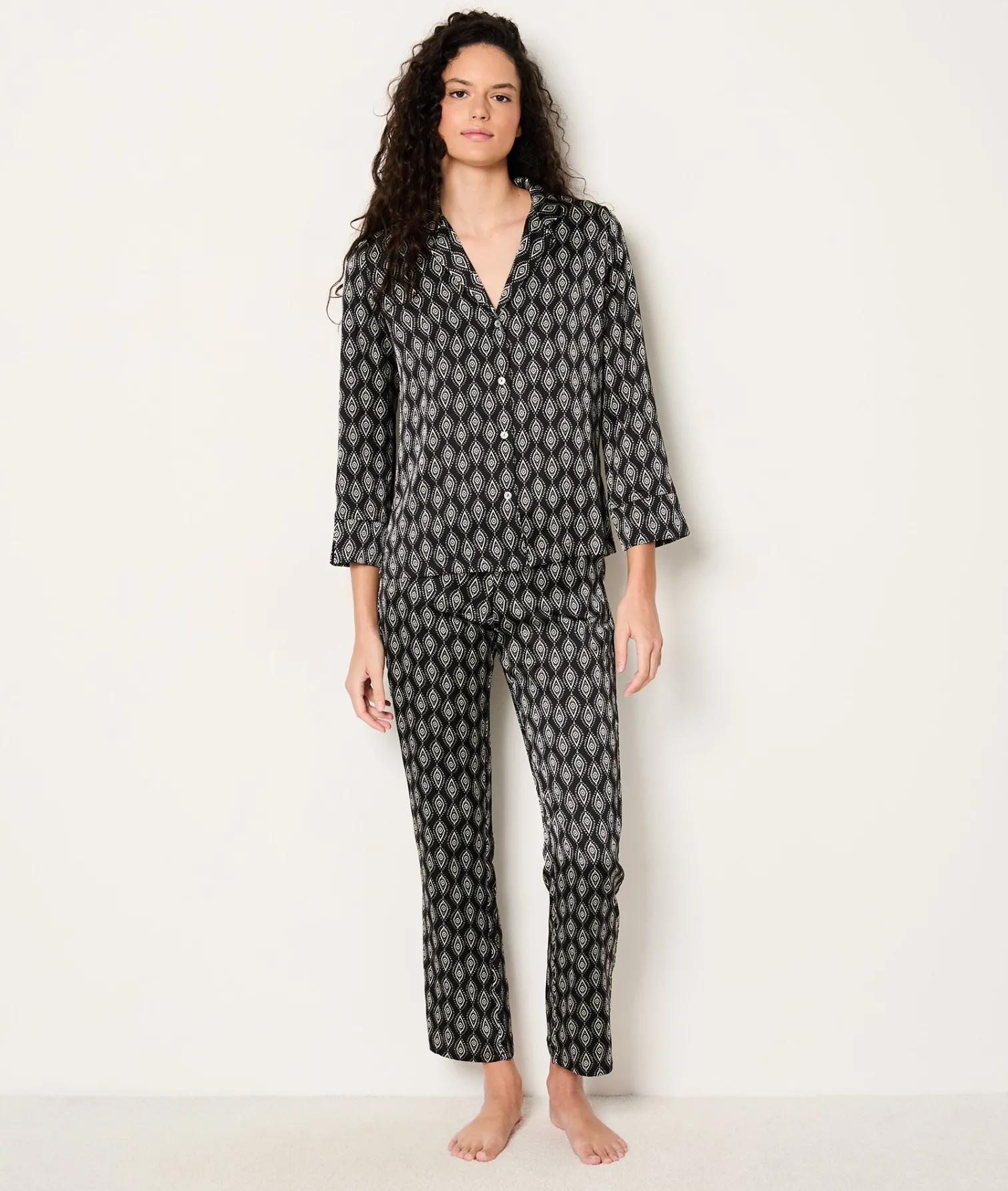 Etam Chemise de pyjama satinée imprimée IMPFDNOIR Cheap