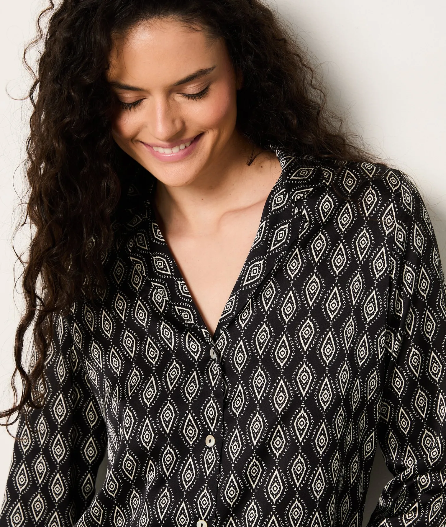 Etam Chemise de pyjama satinée imprimée IMPFDNOIR Cheap