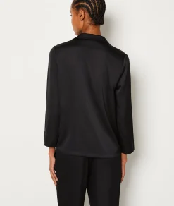 Etam Chemise de pyjama satinée à noeud NOIR Outlet