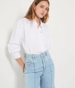 Etam Chemise détails strass BLANC Shop