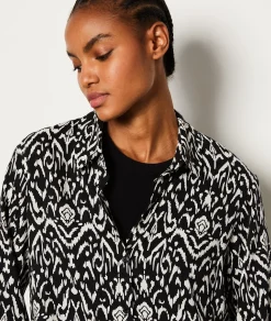 Etam Chemise fluide imprimée ANTHRACITE Flash Sale