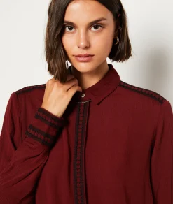 Etam Chemise manches longues brodée CARDINAL Best Sale