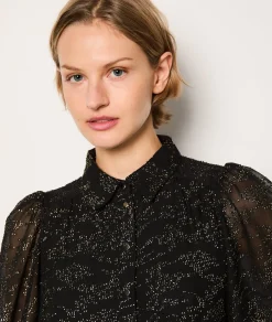 Etam Chemise manches longues irisée NOIR Discount