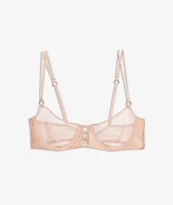 Etam Classic Wireless Bra in Silk and Tulle ECRU New