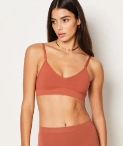 Etam Comfort Cotton Bralette TERRACOTTA Store