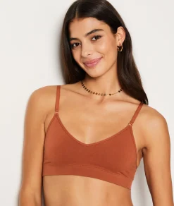 Etam Comfort Cotton Bralette TERRACOTTA Store