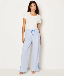 Etam Cotton Pyjama Bottoms BLEUCIEL Best