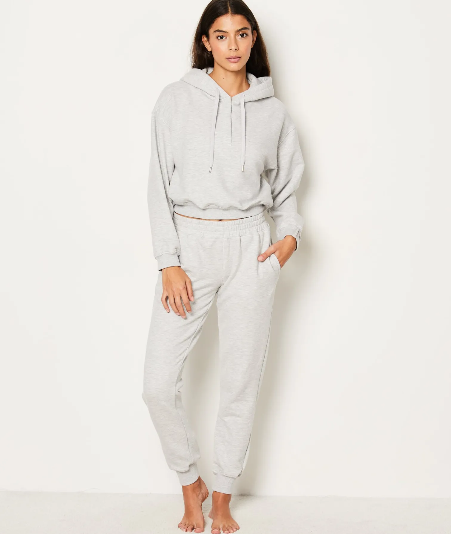 Etam Cotton Pyjama Bottoms GRIS Fashion