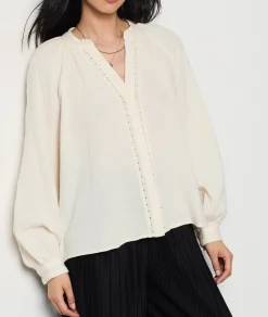 Etam Cotton Shirt ECRU Flash Sale