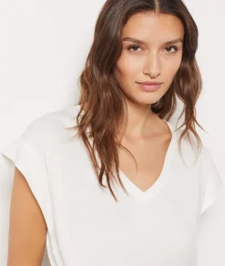 Etam Cotton T-Shirt ECRU Sale