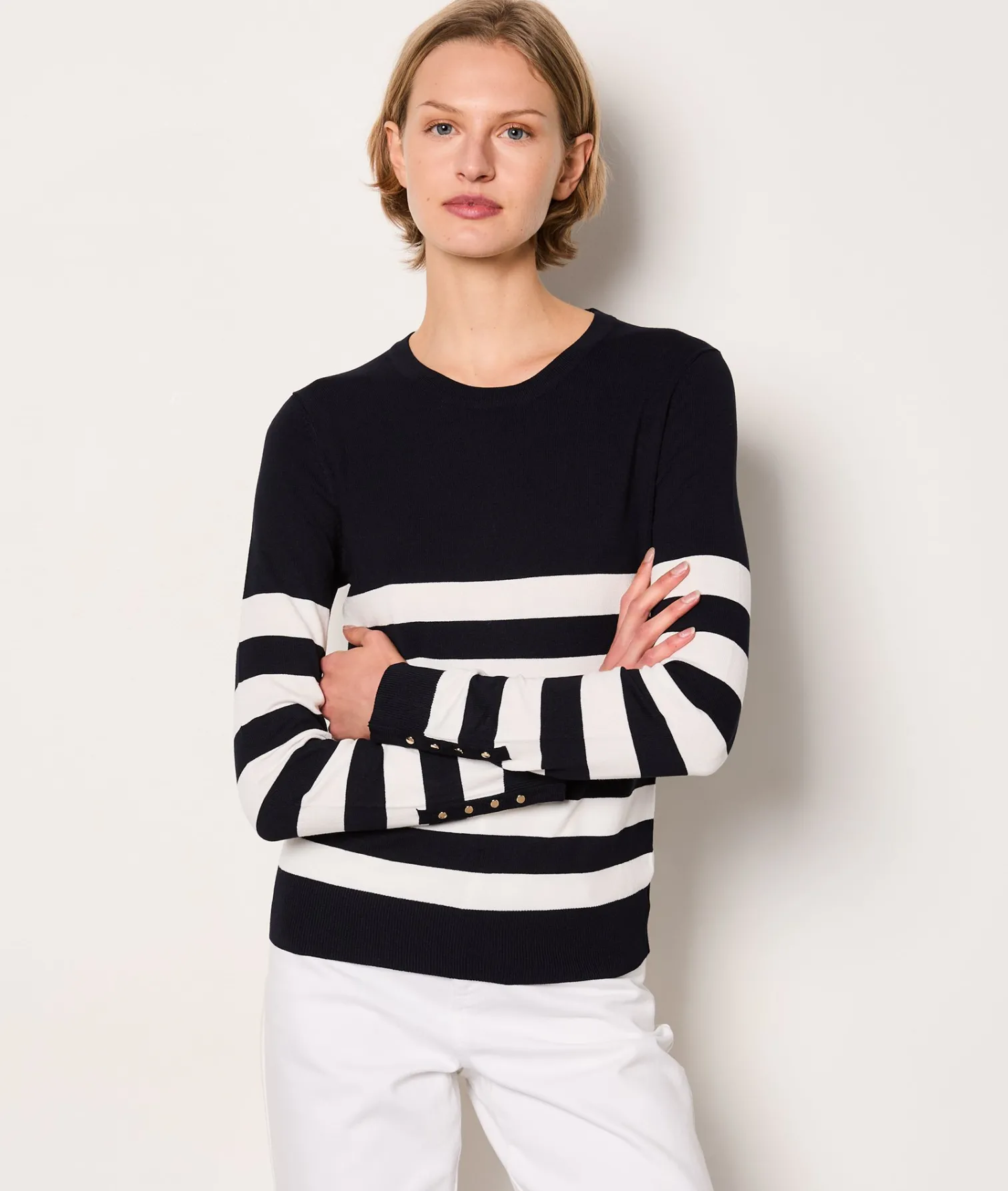 Etam Crew Neck Sweater ECRU Cheap