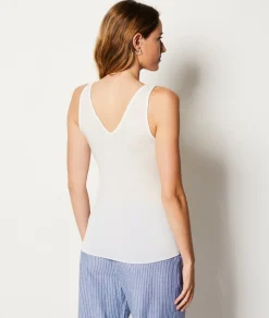 Etam Débardeur avec cachemire en maille thermique ECRU New