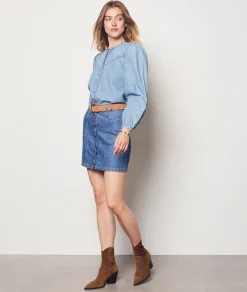 Etam Denim-effect Shirt BLUE Online