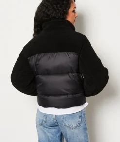 Etam Doudoune courte en fausse fourrure NOIR Clearance