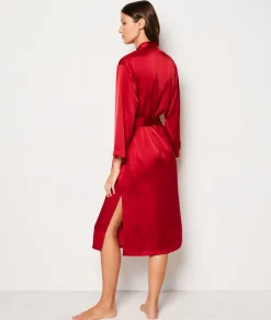 Etam Déshabillé satiné ROUGE Outlet