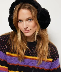 Etam Ear muffs in faux fur BLACK Discount