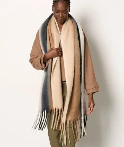 Etam Echarpe à franges BEIGE Discount
