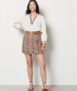 Etam Embroidered 3/4 Sleeve Blouse ECRU Best