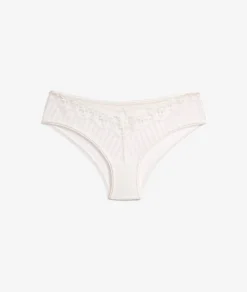 Etam Embroidered Tulle Hipster WHITE Cheap