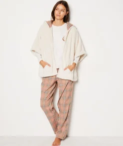 Etam Ensemble 3 pièces de pyjamas veste polaire BEIGE Cheap