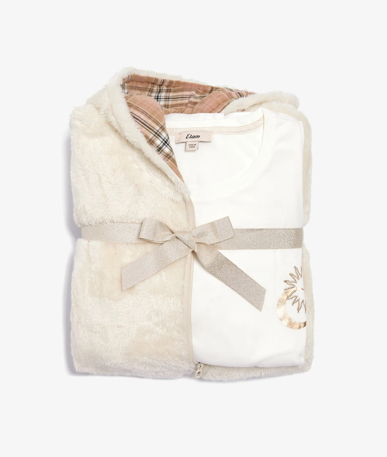 Etam Ensemble 3 pièces de pyjamas veste polaire BEIGE Cheap