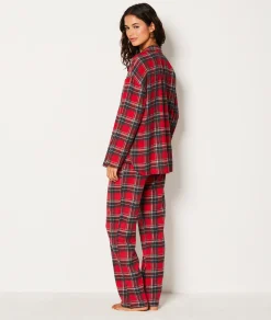 Etam Ensemble 2 pièces de pyjamas en coton à carreaux ROUGE Cheap