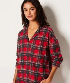 Etam Ensemble 2 pièces de pyjamas en coton à carreaux ROUGE Cheap