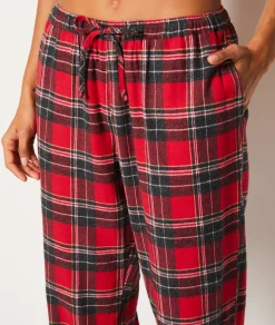 Etam Ensemble 2 pièces de pyjamas en coton à carreaux ROUGE Cheap