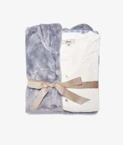 Etam Ensemble 3 pièces de pyjamas veste polaire BLEU Online