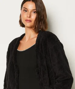 Etam Ensemble 3 pièces de pyjamas veste polaire NOIR Discount