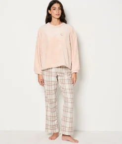 Etam Ensemble 2 pièces de pyjamas polaire SABLE Hot
