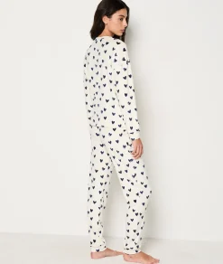 Etam Ensemble 2 pièces de pyjamas à motifs cœur MARINE Clearance