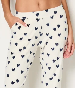 Etam Ensemble 2 pièces de pyjamas à motifs cœur MARINE Clearance