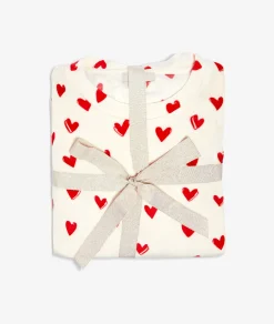 Etam Ensemble 2 pièces de pyjamas à motifs cœur ROUGE Sale