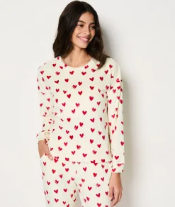 Etam Ensemble 2 pièces de pyjamas à motifs cœur ROUGE Sale