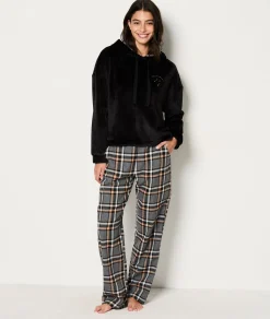 Etam Ensemble 2 pièces de pyjamas en polaire ANTHRACITE Online