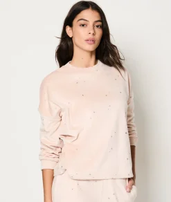 Etam Ensemble 2 pièces de pyjamas en velours imprimé dorée BEIGE Flash Sale