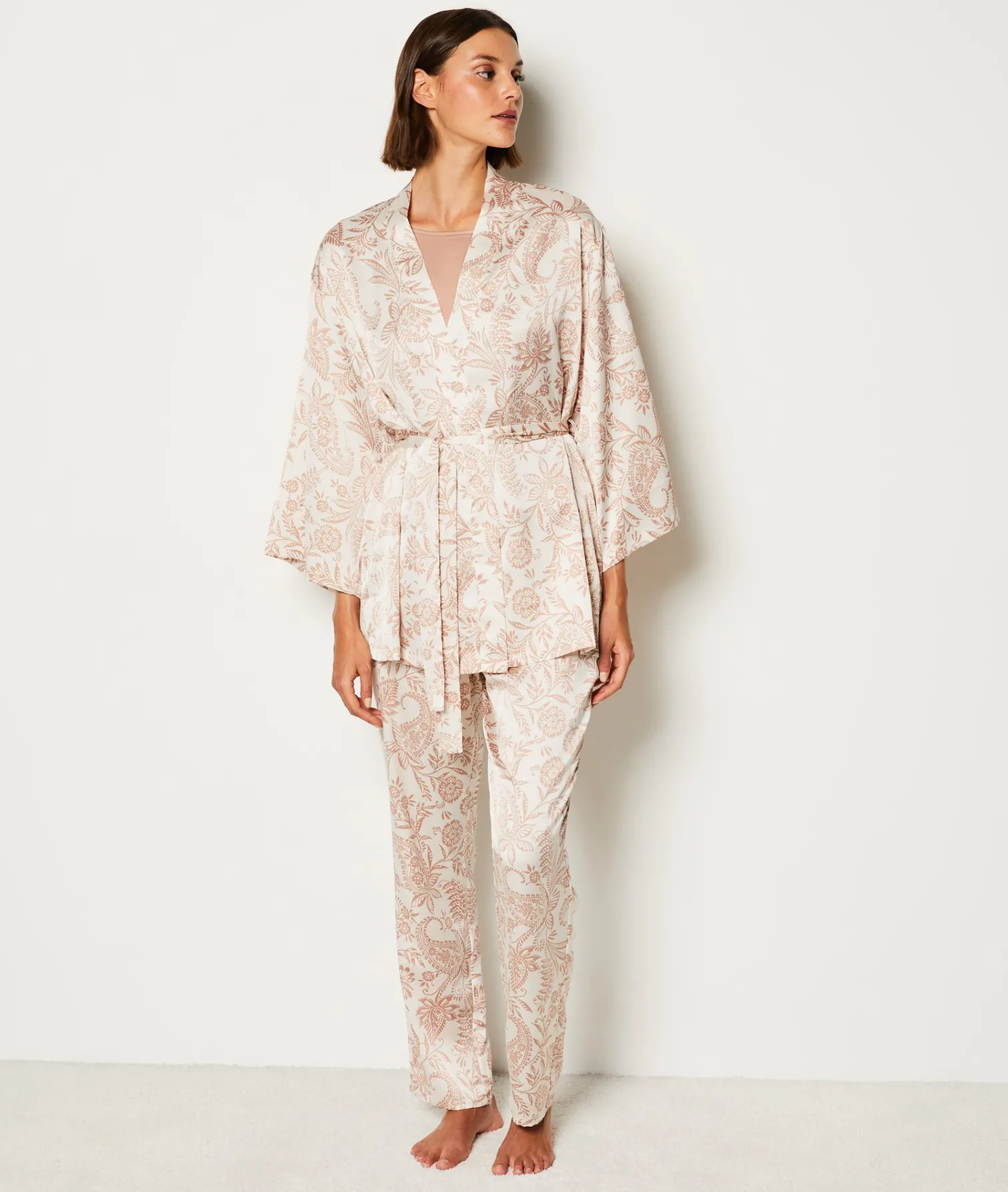 Etam Ensemble 3 pièces de pyjamas satiné IMPFDECRU Cheap