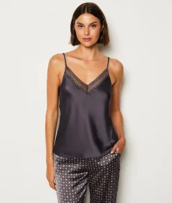 Etam Ensemble 3 pièces de pyjamas satiné ANTHRACITE Shop