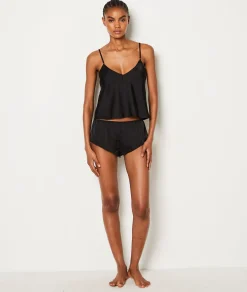 Etam Ensemble 2 pièces de pyjama satinées NOIR Store