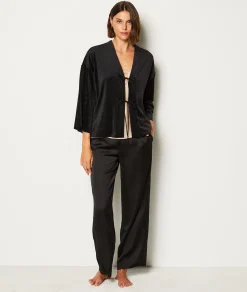 Etam Ensemble 3 pièces de pyjamas en velours NOIR Fashion