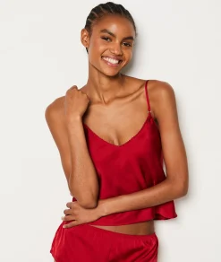 Etam Ensemble 2 pièces de pyjama satinées ROUGE Store