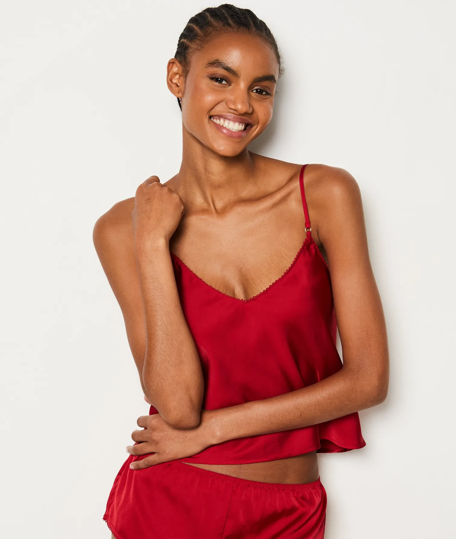 Etam Ensemble 2 pièces de pyjama satinées ROUGE Store
