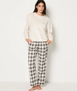 Etam Ensemble 2 pièces de pyjamas en polaire NOIR New