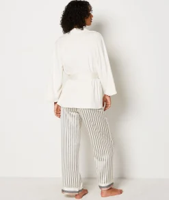 Etam Ensemble pyjama 3 pièces veste micro polaire ECRU Best Sale