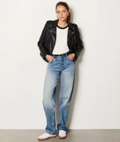 Etam Faux Leather Jacket NOIR Outlet