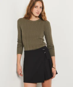 Etam Fine Knit Sweater KHAKI Cheap