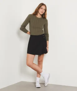 Etam Fine Knit Sweater KHAKI Cheap