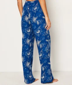 Etam Flared Patterned Pyjama Bottoms BLEU Outlet