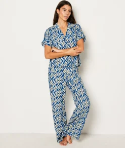 Etam Flared Patterned Pyjama Bottoms MULTICOLORE Shop